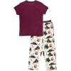 imageLazy One Womens Pajama Set Short Sleeves with Cute Prints Relaxed Fit Bear and Moose PrintsHuckleberry Pajama Set