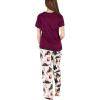 imageLazy One Womens Pajama Set Short Sleeves with Cute Prints Relaxed Fit Bear and Moose PrintsHuckleberry Pajama Set