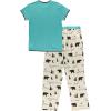 imageLazy One Womens Pajama Set Short Sleeves with Cute Prints Relaxed Fit Bear and Moose PrintsMountain Bear Pajama Set