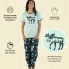 imageLazy One Womens Pajama Set Short Sleeves with Cute Prints Relaxed Fit Bear and Moose PrintsMountain Moose Pajama Set