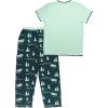 imageLazy One Womens Pajama Set Short Sleeves with Cute Prints Relaxed Fit Bear and Moose PrintsMountain Moose Pajama Set
