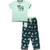 imageLazy One Womens Pajama Set Short Sleeves with Cute Prints Relaxed Fit Bear and Moose PrintsMountain Moose Pajama Set