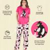 imageLazy One Womens Pajama Set Short Sleeves with Cute Prints Relaxed Fit Bear and Moose PrintsPink Bear in the Morning Pajama Set