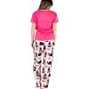 imageLazy One Womens Pajama Set Short Sleeves with Cute Prints Relaxed Fit Bear and Moose PrintsPink Bear in the Morning Pajama Set