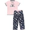 imageLazy One Womens Pajama Set Short Sleeves with Cute Prints Relaxed Fit Dog and Cat PrintsCat Mom Pajama Set