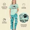 imageLazy One Womens Pajama Set Short Sleeves with Cute Prints Relaxed Fit Dog and Cat PrintsDog Mom Pajama Set