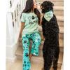 imageLazy One Womens Pajama Set Short Sleeves with Cute Prints Relaxed Fit Dog and Cat PrintsDog Mom Pajama Set