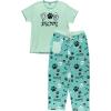 imageLazy One Womens Pajama Set Short Sleeves with Cute Prints Relaxed Fit Dog and Cat PrintsDog Mom Pajama Set