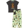 imageLazy One Womens Pajama Set Short Sleeves with Cute Prints Relaxed Fit Dog and Cat PrintsFetching Tired Pajama Set