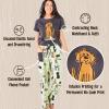 imageLazy One Womens Pajama Set Short Sleeves with Cute Prints Relaxed Fit Dog and Cat PrintsFetching Tired Pajama Set