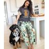 imageLazy One Womens Pajama Set Short Sleeves with Cute Prints Relaxed Fit Dog and Cat PrintsFetching Tired Pajama Set