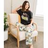 imageLazy One Womens Pajama Set Short Sleeves with Cute Prints Relaxed Fit Dog and Cat PrintsFivestar Rolltel
