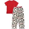 imageLazy One Womens Pajama Set Short Sleeves with Cute Prints Relaxed Fit Dog and Cat PrintsFivestar Rolltel