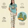 imageLazy One Womens Pajama Set Short Sleeves with Cute Prints Relaxed Fit Dog and Cat PrintsLets Explore Pajama Set