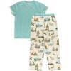 imageLazy One Womens Pajama Set Short Sleeves with Cute Prints Relaxed Fit Dog and Cat PrintsLets Explore Pajama Set