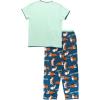 imageLazy One Womens Pajama Set Short Sleeves with Cute Prints Relaxed Fit Dog and Cat PrintsLoafin Around Pajama Set