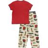 imageLazy One Womens Pajama Set Short Sleeves with Cute Prints Relaxed Fit Dog and Cat PrintsLong to Be Around You Red Pajama Set