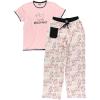imageLazy One Womens Pajama Set Short Sleeves with Cute Prints Relaxed Fit Hugs ampamp Kisses Pig Farm Animal Hogs ampamp Kisses PJ Set Large