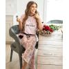 imageLazy One Womens Pajama Set Short Sleeves with Cute Prints Relaxed Fit Hugs ampamp Kisses Pig Farm Animal Hogs ampamp Kisses PJ Set Large