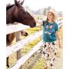 imageLazy One Womens Pajama Set Short Sleeves with Cute Prints Relaxed FitBooty Sleep Blue Pajama Set