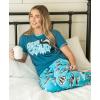 imageLazy One Womens Pajama Set Short Sleeves with Cute Prints Relaxed FitOut Cold Penguin Pajama Set