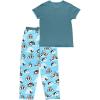 imageLazy One Womens Pajama Set Short Sleeves with Cute Prints Relaxed FitOut Cold Penguin Pajama Set