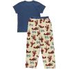 imageLazy One Womens Pajama Set Short Sleeves with Cute Prints Relaxed FitSalty in the Morning Pajama Set