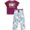 Catitude Purple Pajama Set