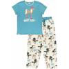 imageLazy One Womens Pajama Set Short Sleeves with Cute Prints Relaxed FitBooty Sleep Blue Pajama Set