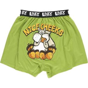 imageLazy One Funny Animal Boxers Humorous Underwear Novelty Boxer Shorts Gag Gifts for MenNice Cheeks Green Boxer