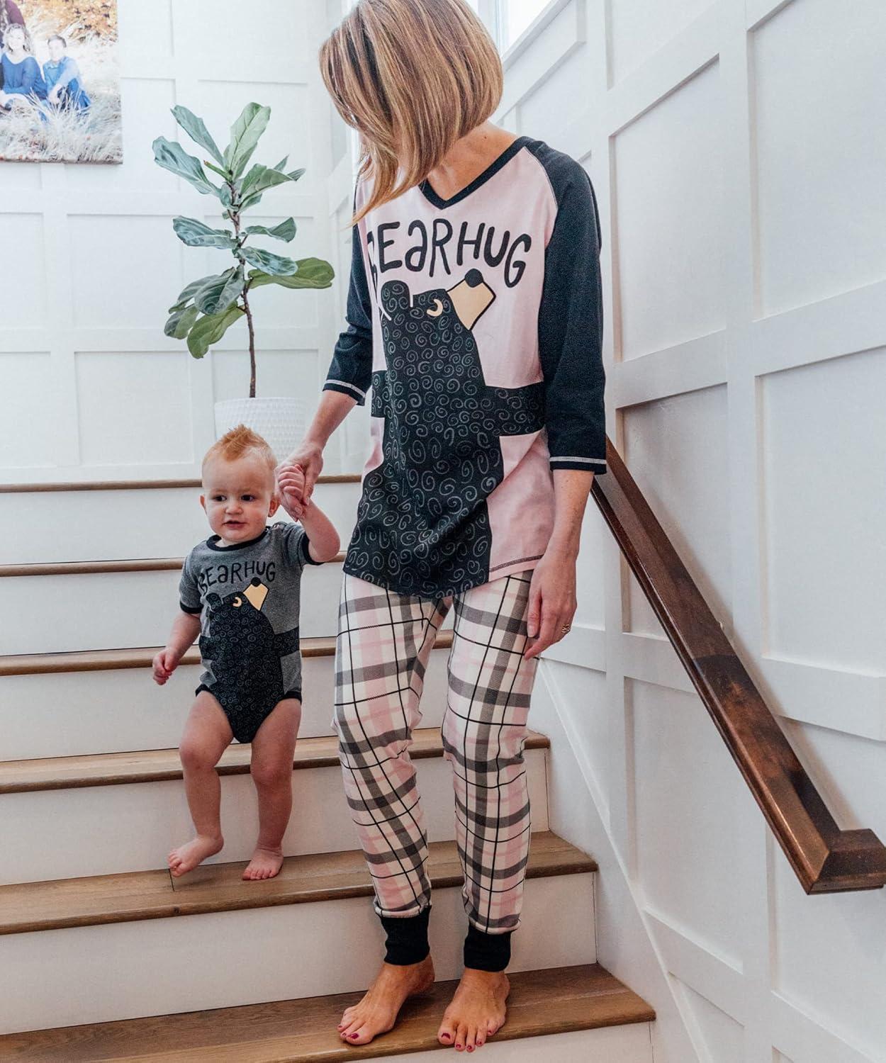 imageBear Hug LazyOne Womens Leggings and Tees Pajama Separates Cozy Loungewear for Women Love Animal Small