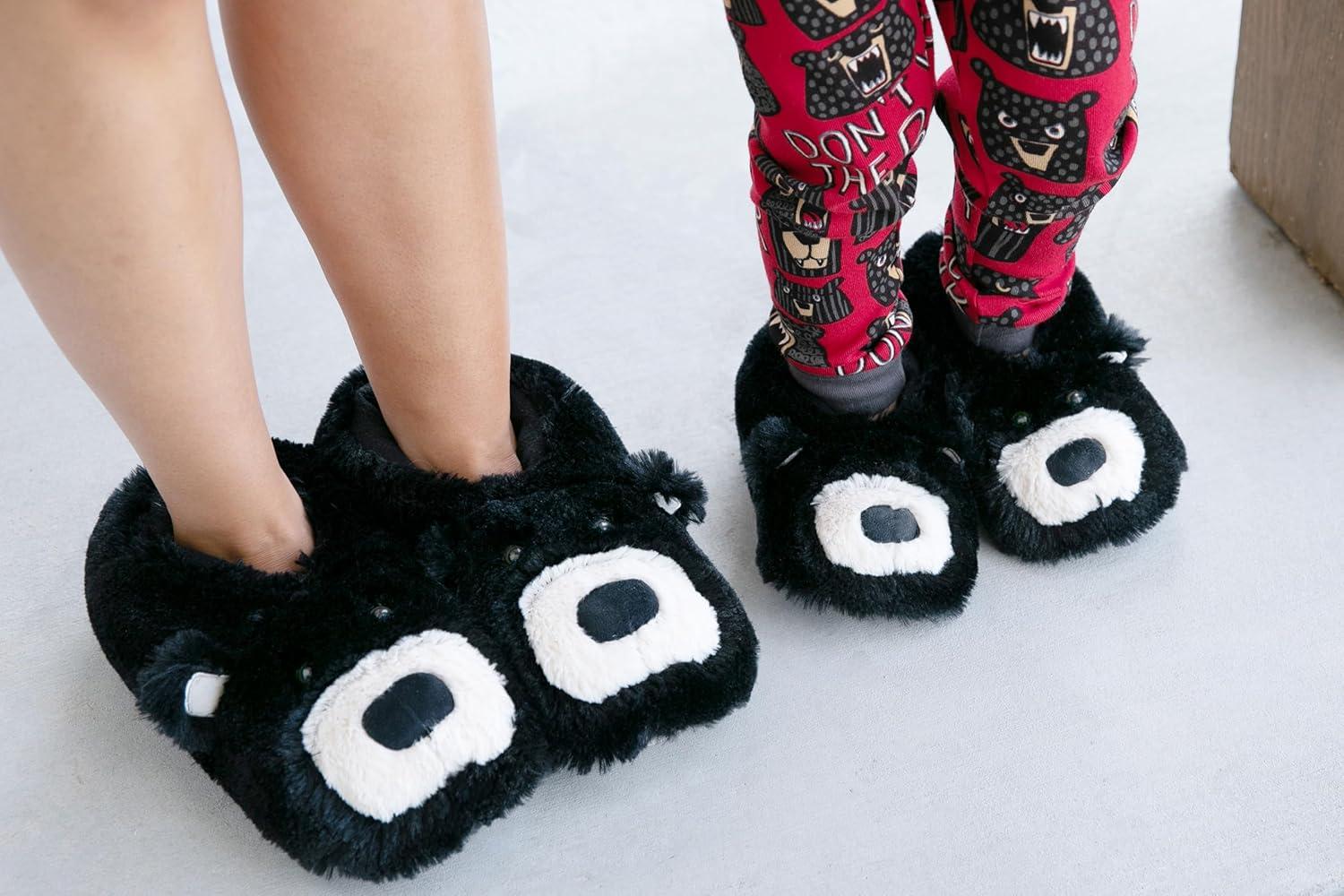 imageLazy One Animal Critter Slippers for Kids and Adults Cute and Cozy SlippersBear Critter Slipper