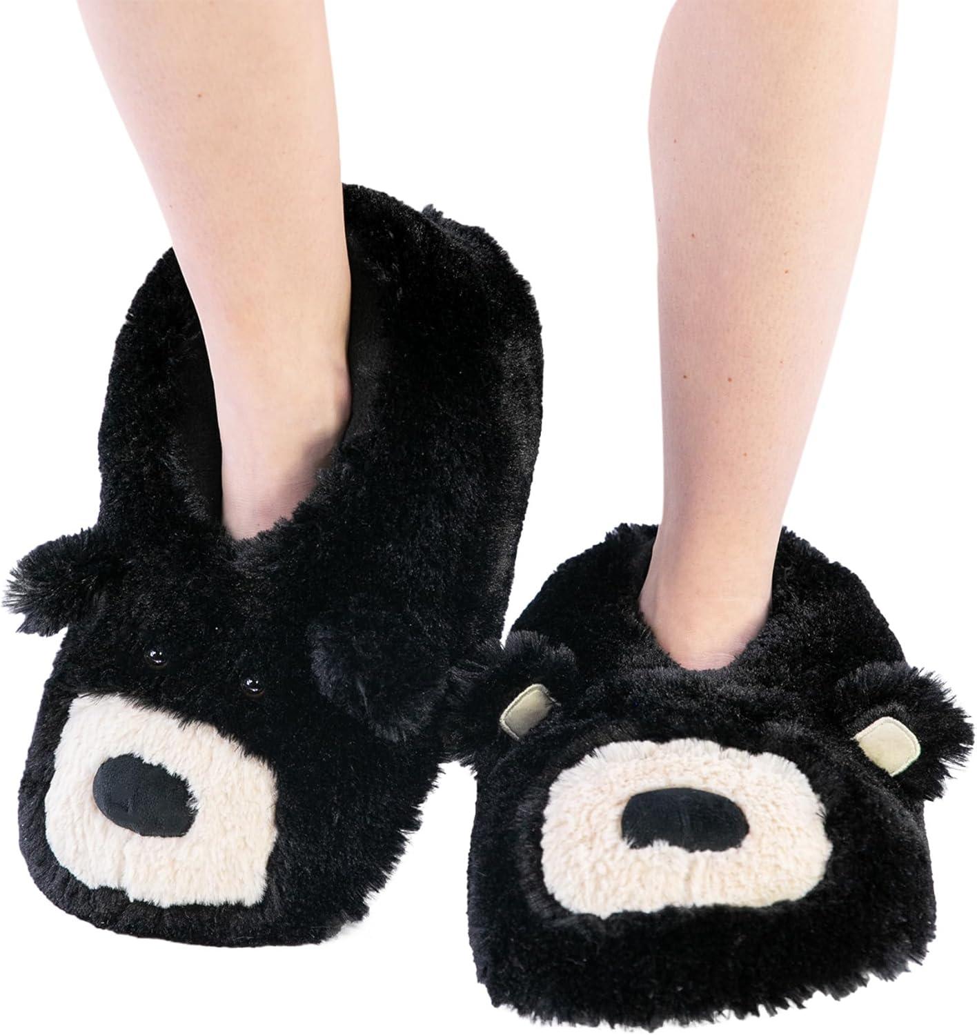 imageLazy One Animal Critter Slippers for Kids and Adults Cute and Cozy SlippersBear Critter Slipper