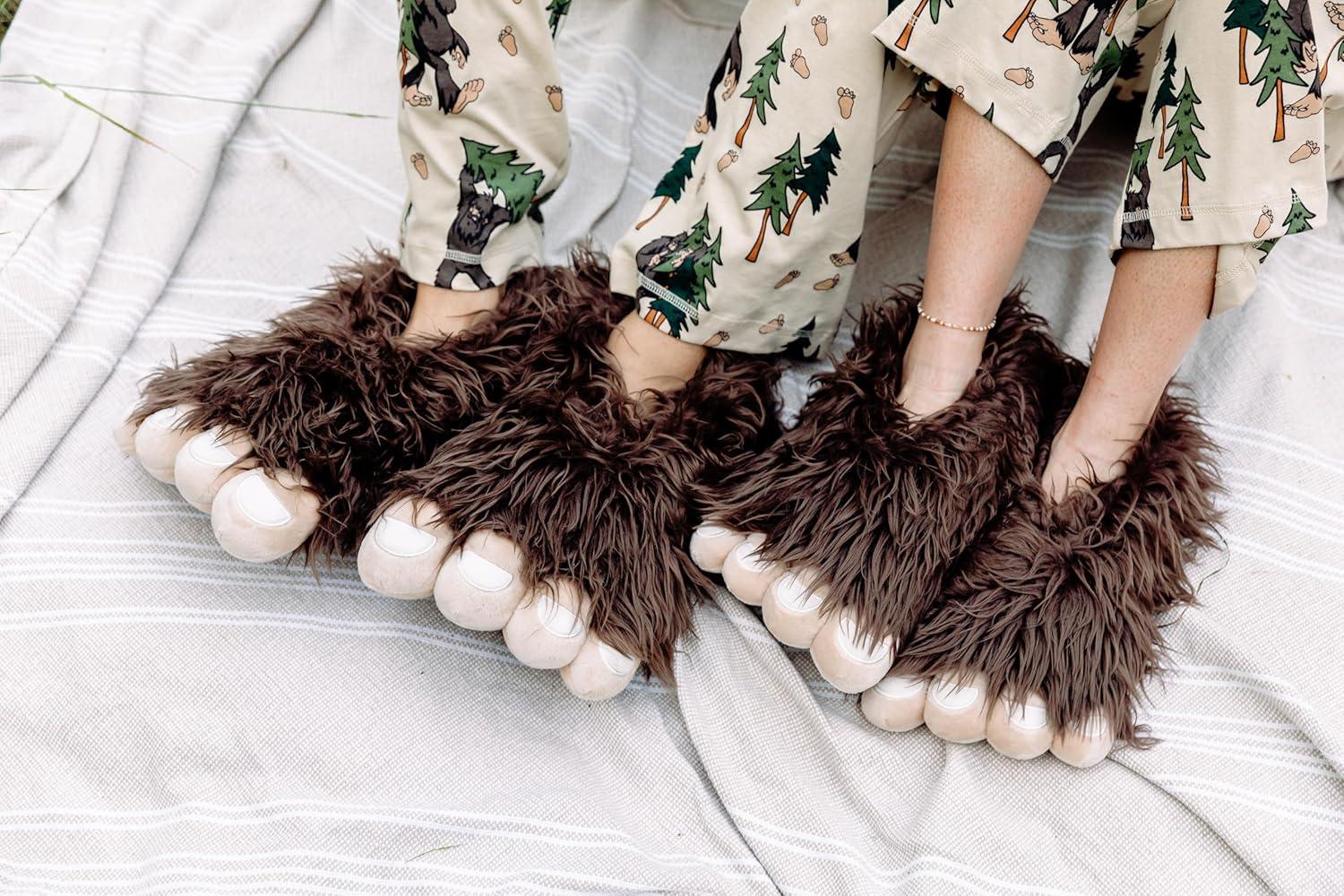 imageLazy One Animal Critter Slippers for Kids and Adults Cute and Cozy SlippersBigfoot Critter Slipper