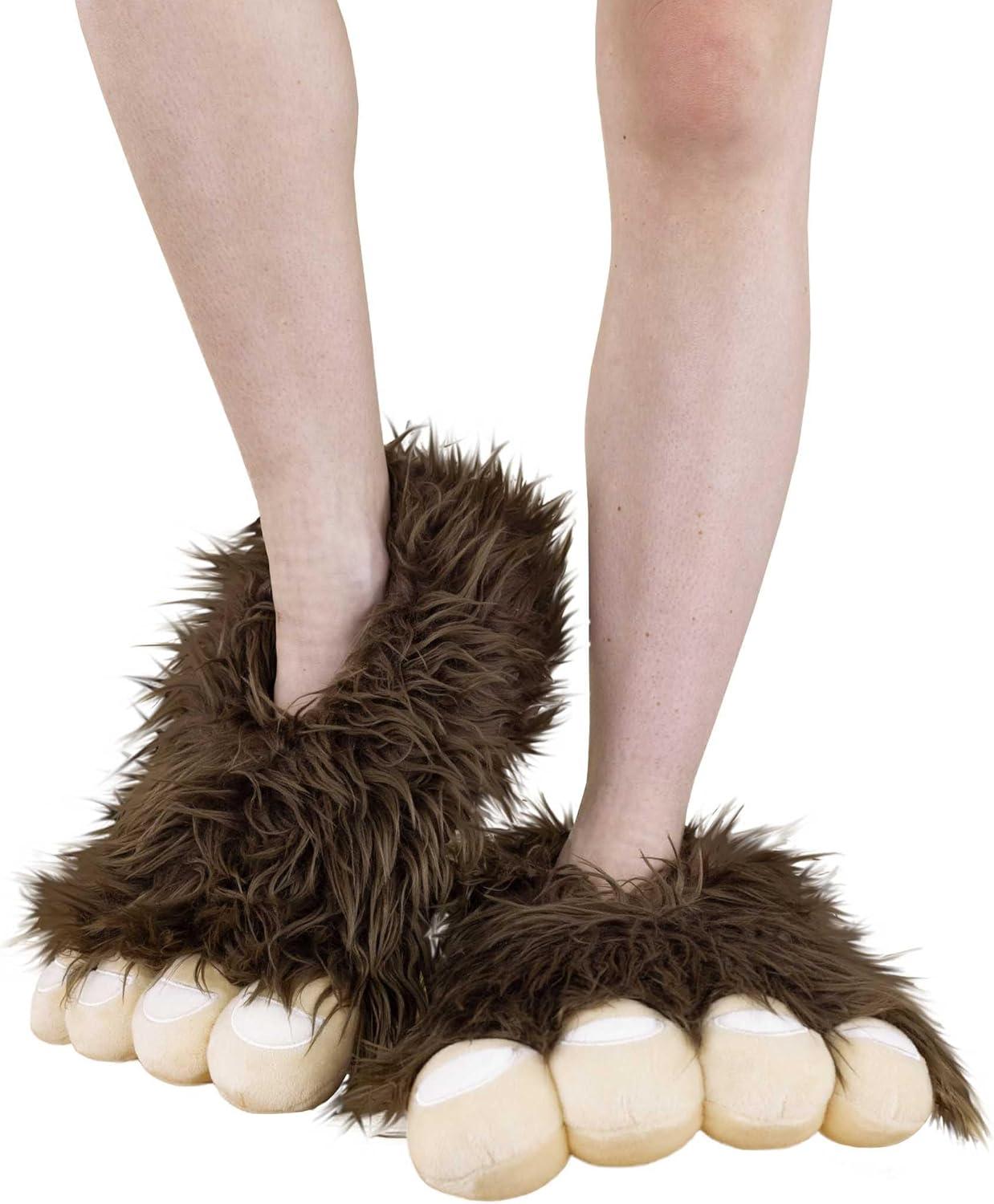 imageLazy One Animal Critter Slippers for Kids and Adults Cute and Cozy SlippersBigfoot Critter Slipper