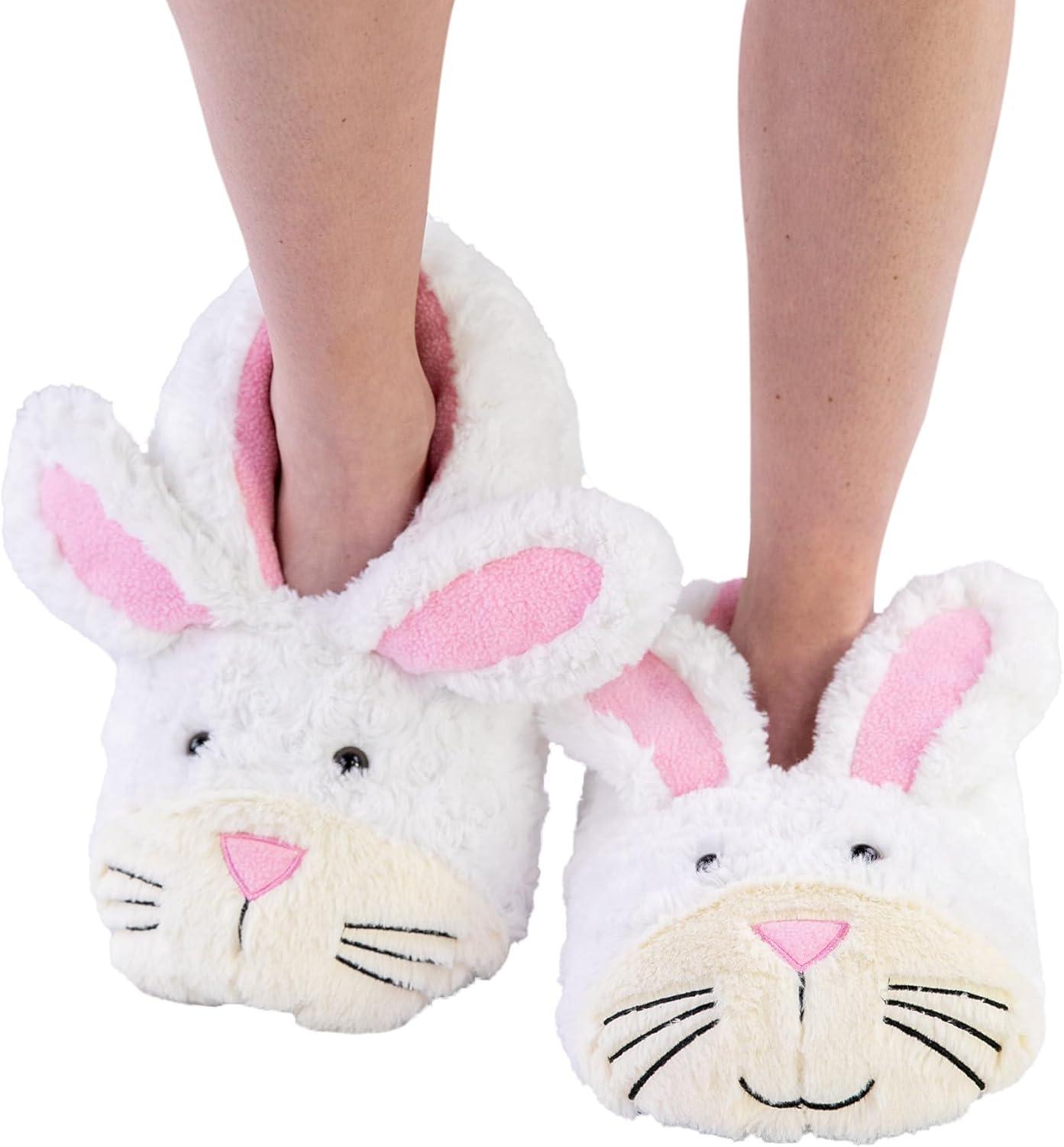 imageLazy One Animal Critter Slippers for Kids and Adults Cute and Cozy SlippersBunny Critter Slipper