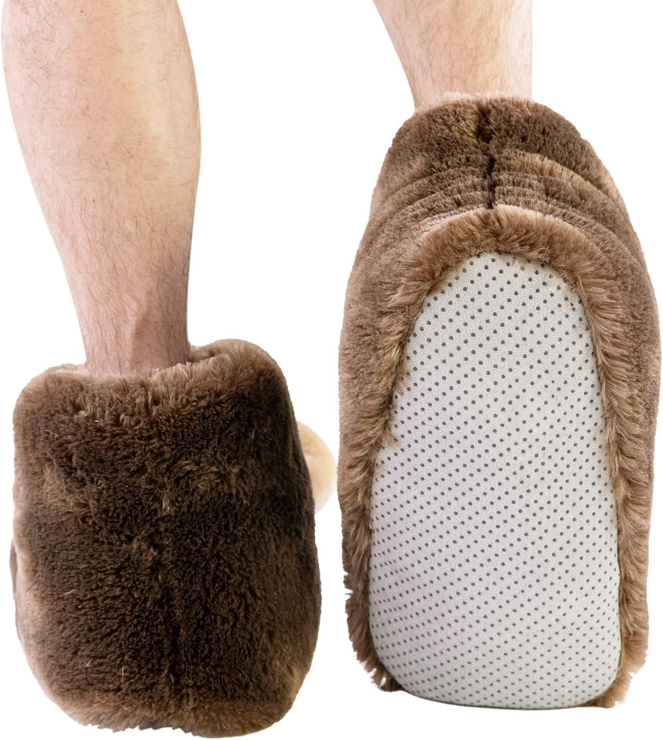 imageLazy One Animal Critter Slippers for Kids and Adults Cute and Cozy SlippersMoose Critter Slipper