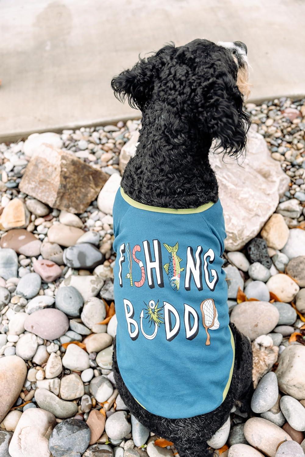 imageLazy One Dog Shirts Comfy Cotton Shirt for All Dog Sizes Dog Apparel ampamp Accessories Fishing Buddy XSFishing Buddy