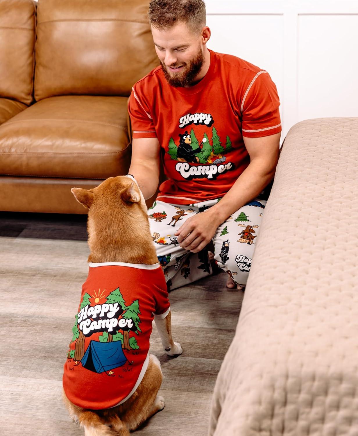 imageLazy One Dog Shirts Comfy Cotton Shirt for All Dog Sizes Dog Apparel ampamp Accessories Fishing Buddy XSHappy Camper