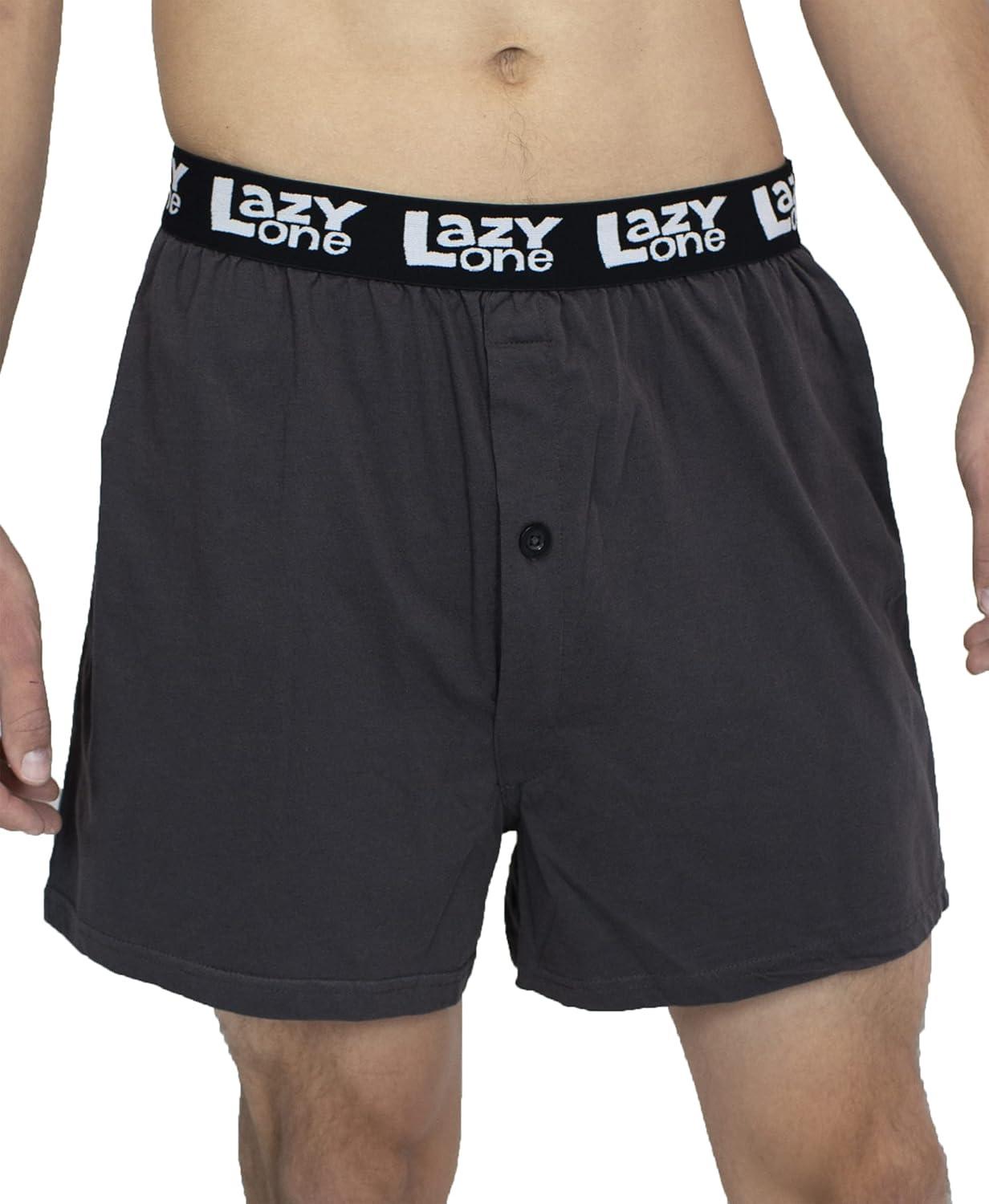 imageLazy One Funny Animal Boxers Novelty Boxer Shorts Humorous Underwear Gag Gifts for Men Dinosaur Bones Fossil TRex Ex Stinked Small