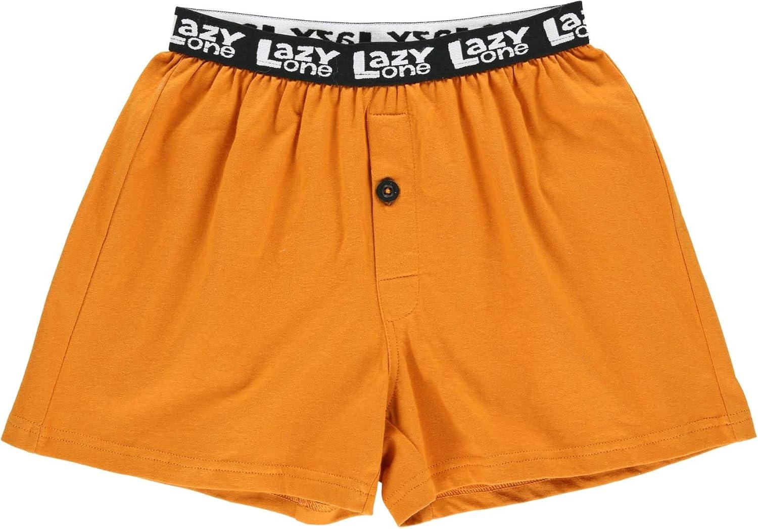 imageLazy One Funny Animal Boxers Novelty Boxer Shorts Hunorous Kids Underwear Gag Gifts for BoysBear Bum Orange Kid Boxer