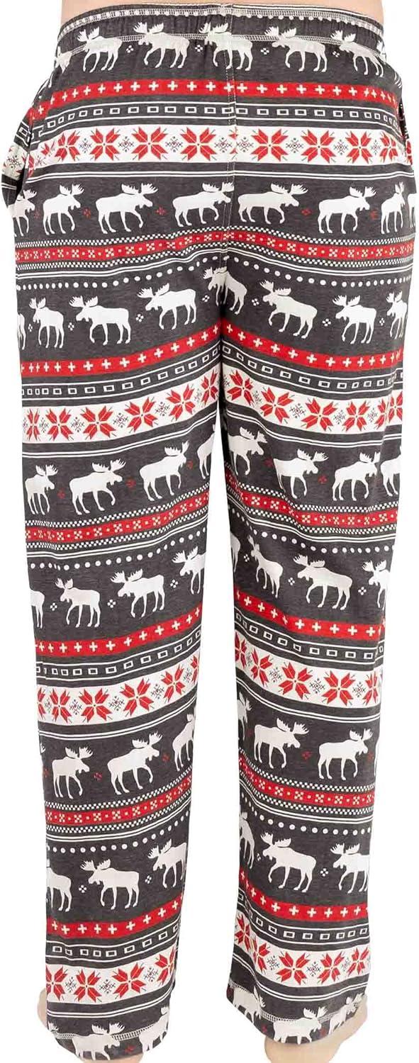 imageLazy One Funny Moose Pajama Pants for Men Mens Separate Bottoms Lounge PantsCabin Fair Isle Pajama Pants