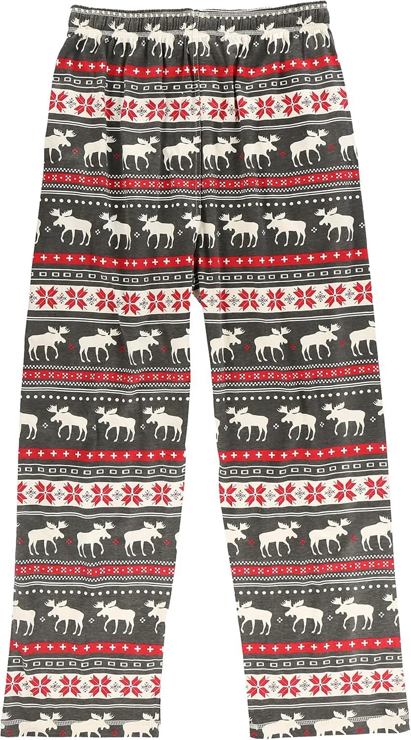 imageLazy One Funny Moose Pajama Pants for Men Mens Separate Bottoms Lounge PantsCabin Fair Isle Pajama Pants