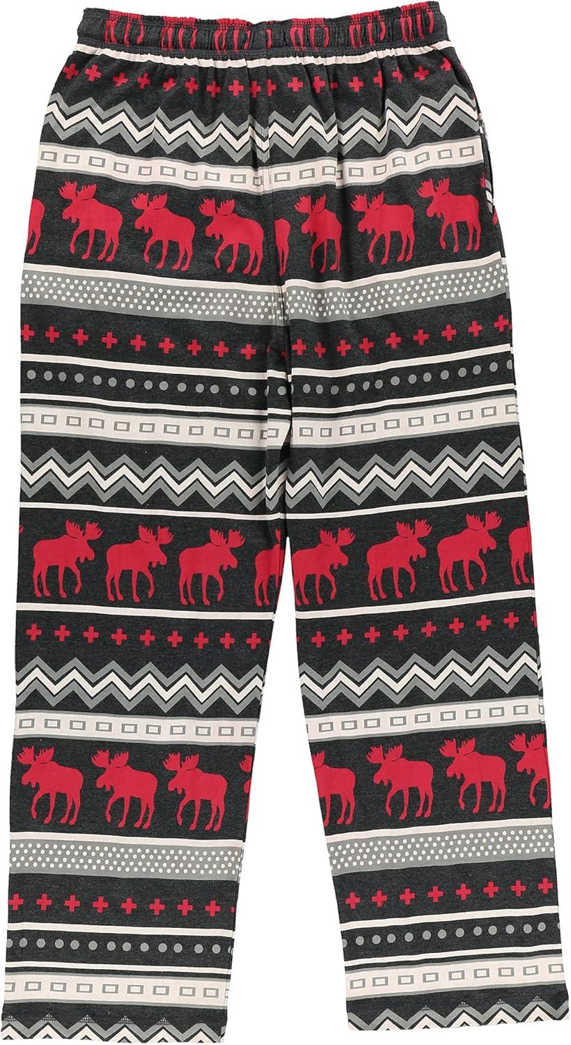 imageLazy One Funny Moose Pajama Pants for Men Mens Separate Bottoms Lounge PantsCabin Moose Pajama Pants