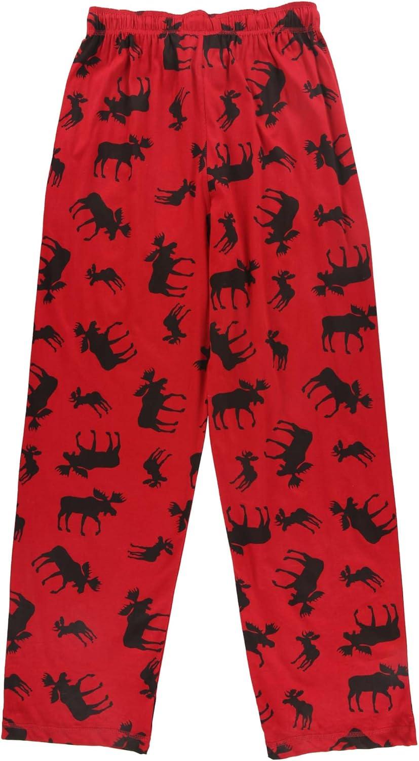 imageLazy One Funny Moose Pajama Pants for Men Mens Separate Bottoms Lounge PantsClassic Moose Mens Pajama Pants