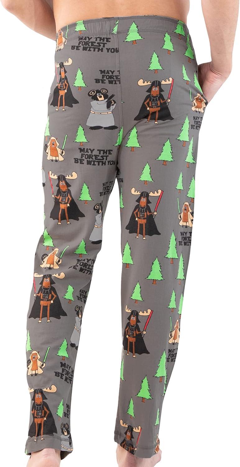 imageLazy One Funny Moose Pajama Pants for Men Mens Separate Bottoms Lounge PantsMay the Forest Be With You Pajama Pants