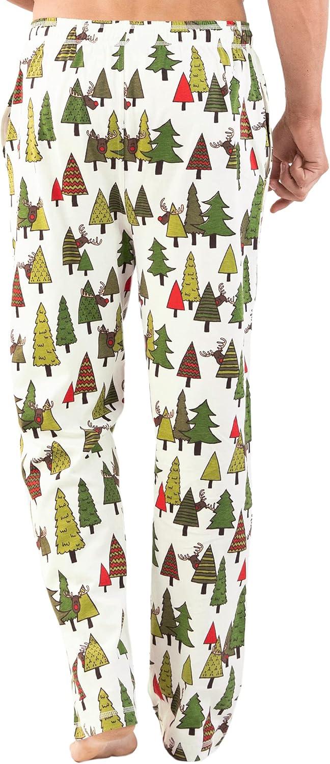 imageLazy One Funny Moose Pajama Pants for Men Mens Separate Bottoms Lounge PantsNo Peeking Pajamas Pants