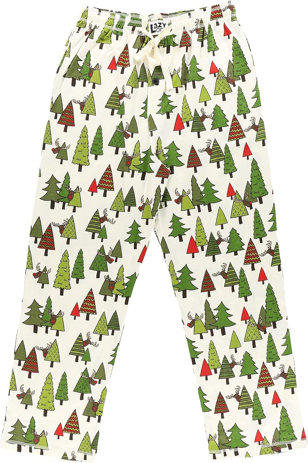 imageLazy One Funny Moose Pajama Pants for Men Mens Separate Bottoms Lounge PantsNo Peeking Pajamas Pants