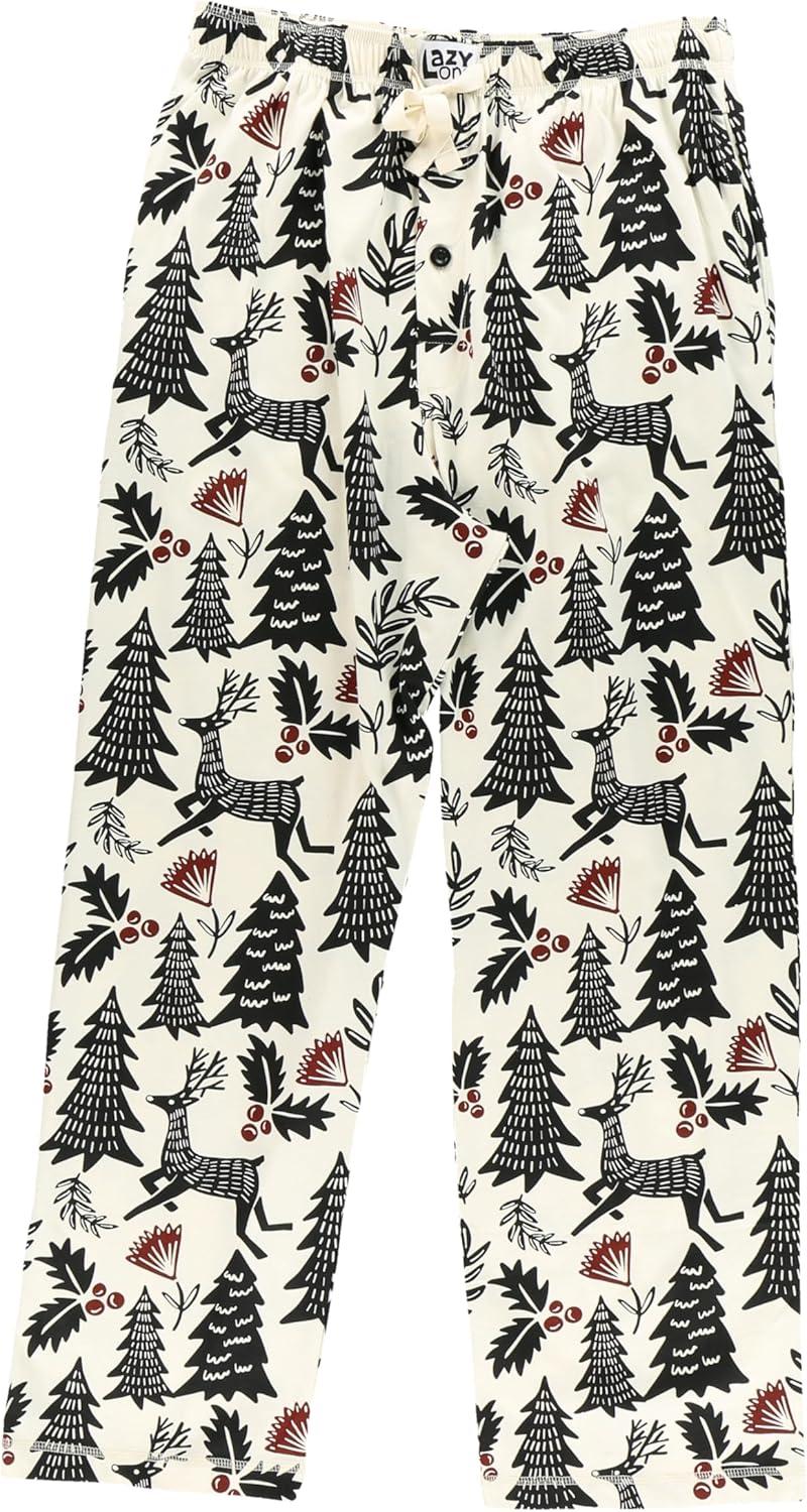 imageLazy One Funny Moose Pajama Pants for Men Mens Separate Bottoms Lounge PantsSilent Night Pajamas Pants