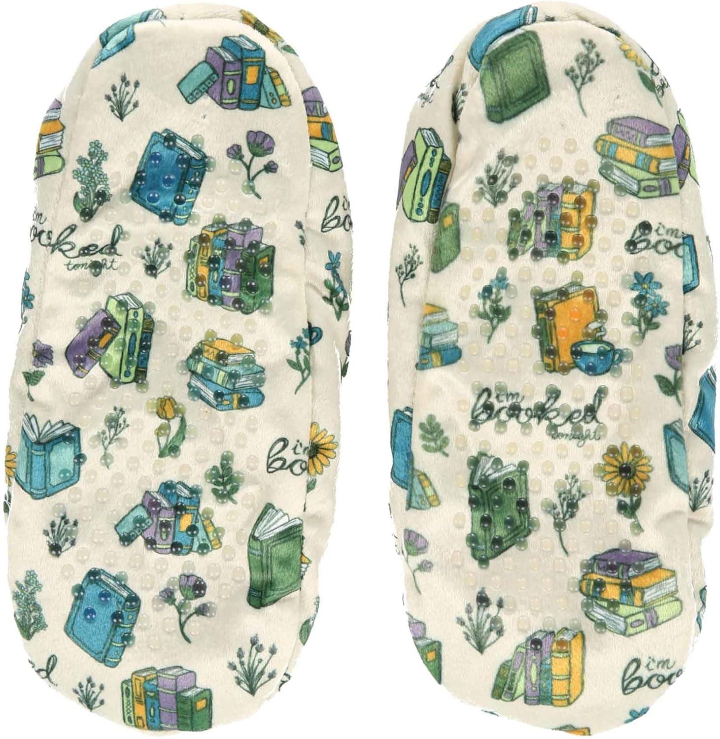 imageLazy One Fuzzy Feet Slipper Socks for Women Cute FleeceLined House Slippers Cute Dog ampamp Cat DesignBooked Fuzzy Feet